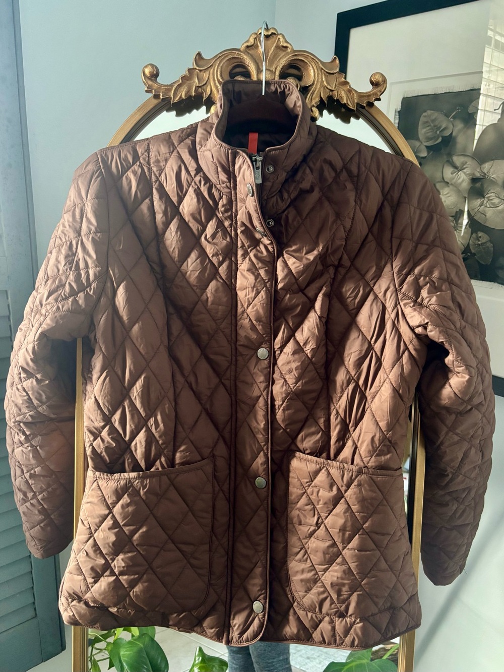 OROLAY Quilted Chocolate Brown Puffer Fall Jacket Medium 🤎